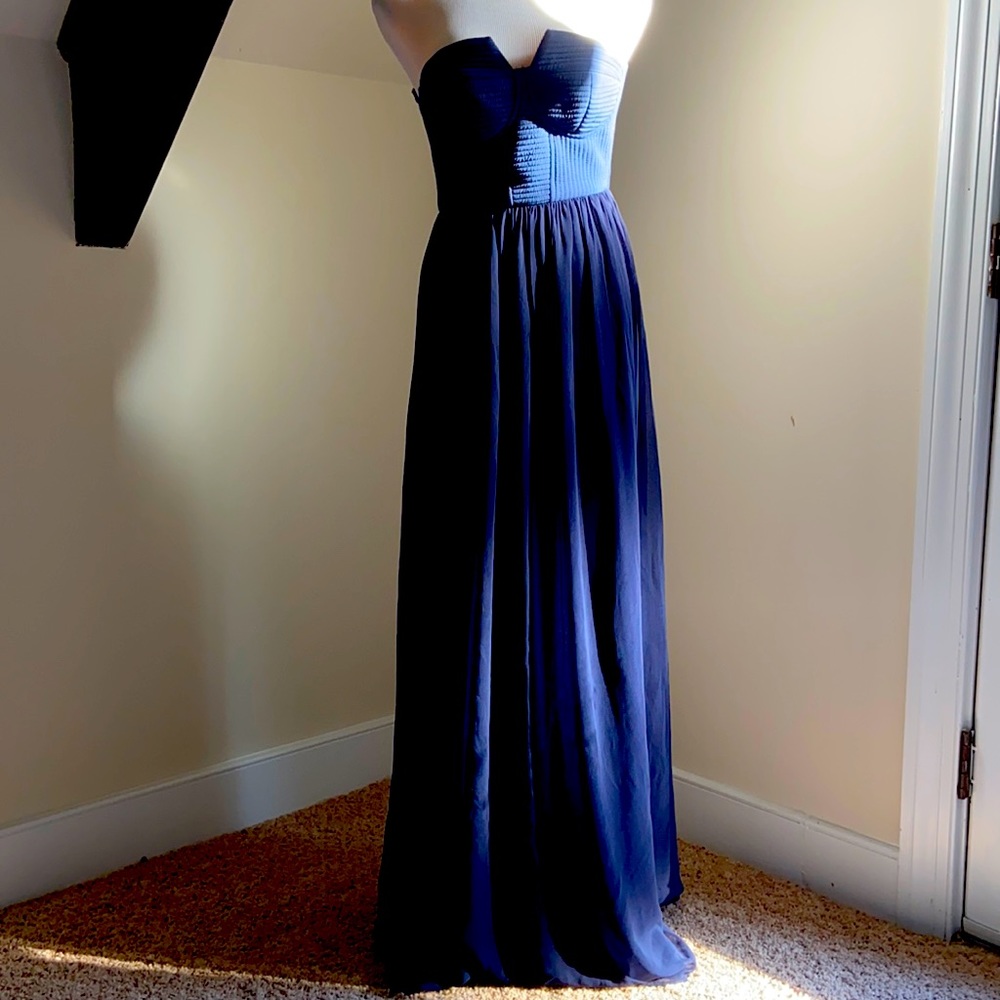 Boundary cross back faux bustier dress